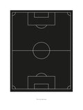 Poster: Football field home black, by Tim Hansson