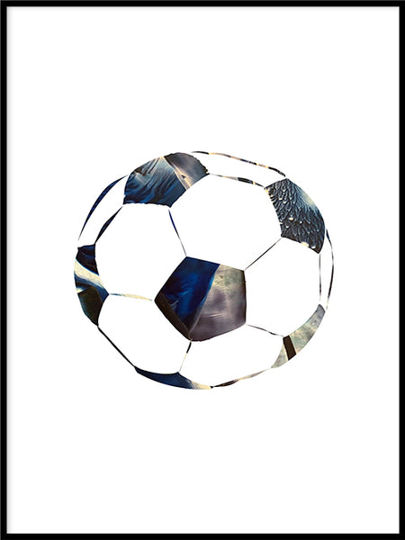 Poster: Football, space, by LIWE