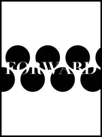 Poster: Forward, white, by Esteban Donoso