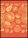 Poster: Fruits and Red, by Fia-Maria