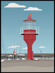 Poster: The lighthouse, Skanör, by Caro-lines