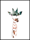 Poster: Giraffe, sunset, by LIWE