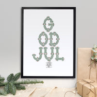 Poster: God Jul, colour, by Fia Lotta Jansson Design