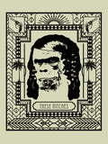 Poster: Gorilla Brades Grey, by Grafiska huset