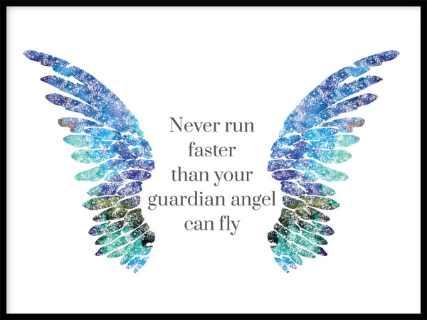 Poster: Guardian Angel, blue, by GaboDesign
