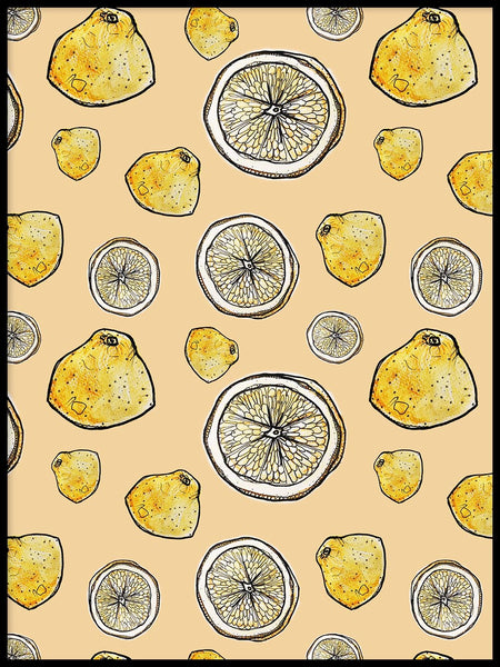 Poster: Yellow lemon, by Fia-Maria