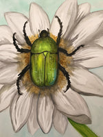 Poster: Bug in flower, by Lindblom of Sweden