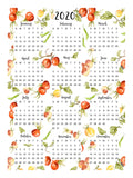 Poster: Harvey English Calendar, by Annas Design & Illustration