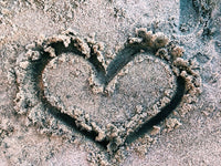 Poster: Heart in sand, by Discontinued products