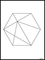 Poster: Hexagon in black, by Fröken Form
