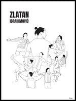 Poster: History of Zlatan, with name, by Tim Hansson