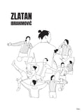 Poster: History of Zlatan, with name, by Tim Hansson