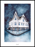 Poster: House portrait of an old Norwegian house, by Discontinued products