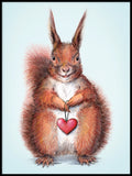 Poster: I love you little Squirrel, by Lena Svalfors Hedin