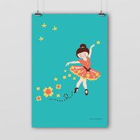 Poster: Just Dance, turquoise, by Discontinued products
