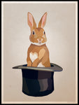 Poster: Rabbit in a hat, by Lisa Hult Sandgren