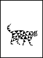 Poster: Cat, Triangles, by Caro-lines