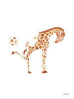 Poster: Kicking Giraffe, by Discontinued products