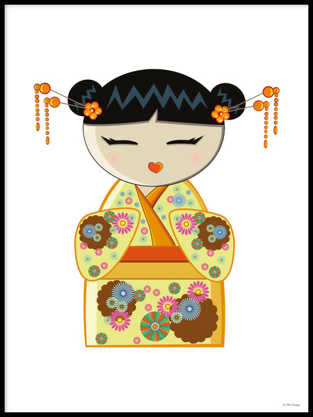 Poster: Kokeshi Dolls #10, by PIEL Design