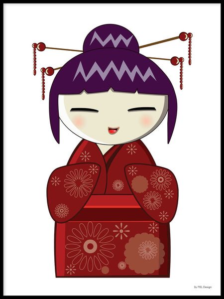 Poster: Kokeshi Dolls #12, by PIEL Design