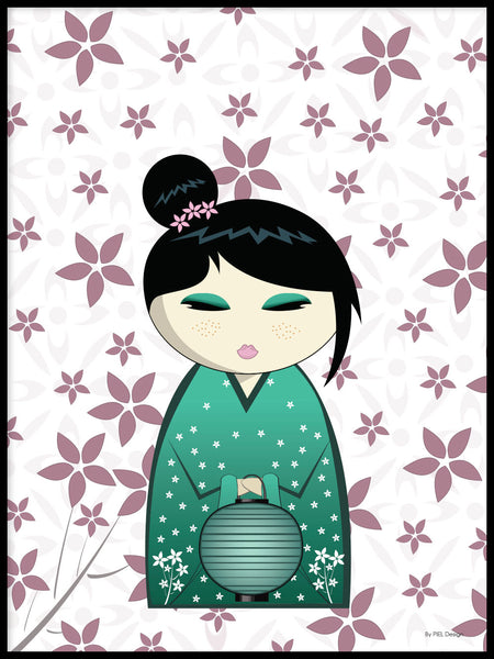 Poster: Kokeshi Dolls #20, by PIEL Design