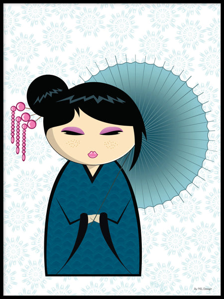 Poster: Kokeshi Dolls #21, by PIEL Design