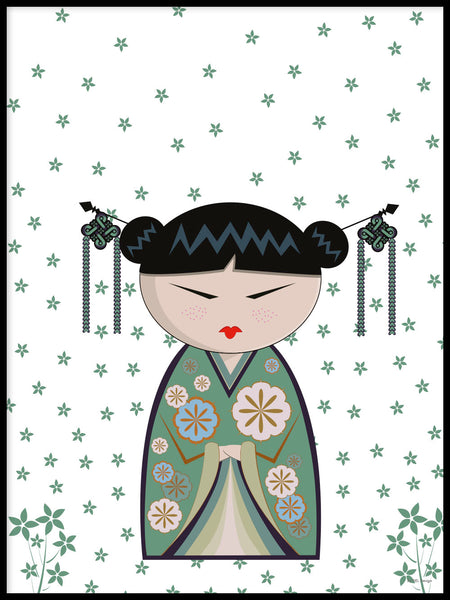Poster: Kokeshi Dolls #23, by PIEL Design