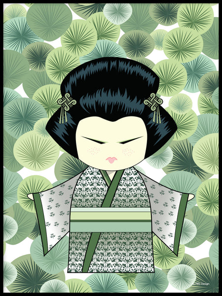 Poster: Kokeshi Dolls #66, by PIEL Design