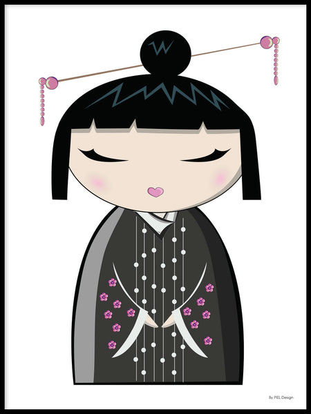 Poster: Kokeshi Dolls #9, by PIEL Design