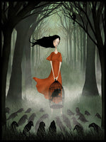Poster: The girl and the raven, by Majali Design & Illustration