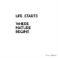 Poster: Life starts, by Discontinued products