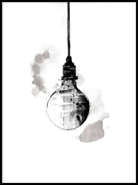 Poster: Light Bulb, by Lotta Larsdotter