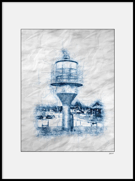 Poster: Lines II: Lighthouse Skanör, by A chapter 5 - Caro-lines