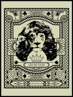 Poster: Lion Hair Grey, by Grafiska huset