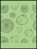 Poster: Lightgreen lemons, by Fia-Maria