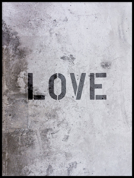Poster: Love, concrete, by Grafiska huset
