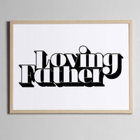 Poster: Loving father, white, by Fia Lotta Jansson Design
