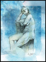 Poster: Model study in blue I, by Discontinued products