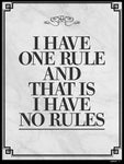 Poster: No rules, by Caro-lines