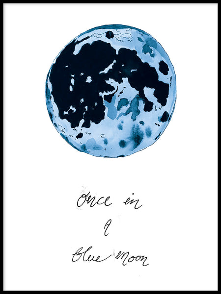 Poster: Once in a blue moon, by Discontinued products