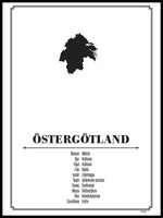 Poster: Östergötland, by Caro-lines