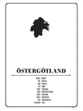 Poster: Östergötland, by Caro-lines