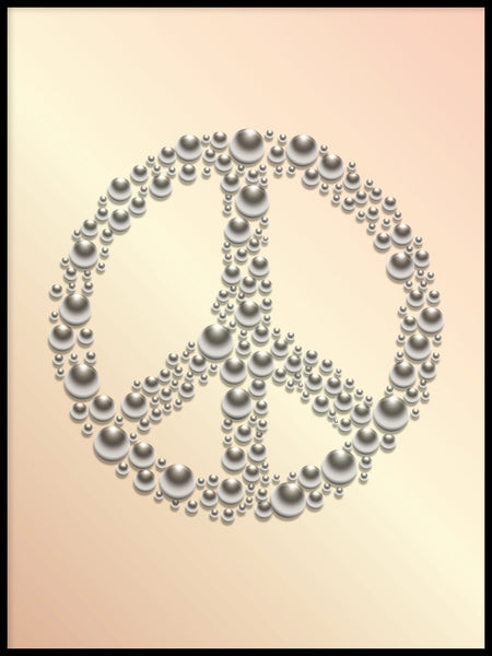 Poster: Peace, apricot, by GaboDesign