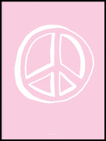 Poster: Peace, pink, by Discontinued products