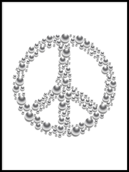 Poster: Peace, white, by GaboDesign