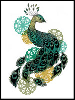 Poster: Peacock, by Sofie Rolfsdotter