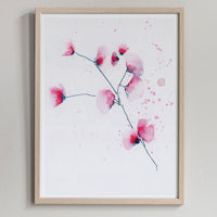Poster: Pink Leaves, by Discontinued products