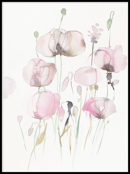 Poster: Pink Poppy 3, by Toril Bækmark