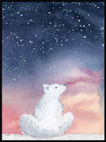 Poster: Polar Bear, by Cora konst & illustration