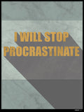 Poster: Procrastinate - marble style, by Caro-lines